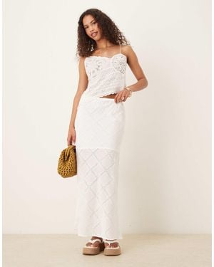 ASOS Patchwork Maxi Skirt - Natural