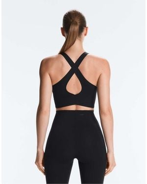 Oysho Light Touch Crossover Back Tank Top - Blue