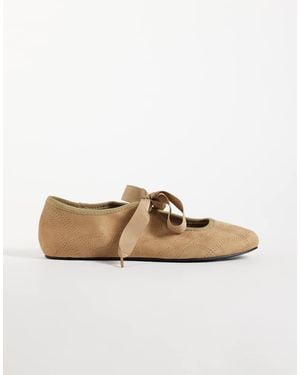 ASOS Ballerine Stringate Loom - Bianco
