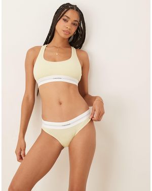 Calvin Klein Modal Rib Bikini Brief - Yellow