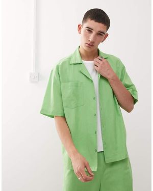 Collusion Textured Woven Shirt - Green