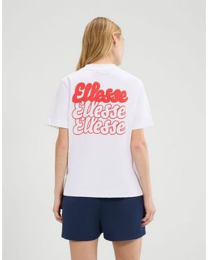 Ellesse Soffio Short Sleeve Graphic T-Shirt - White