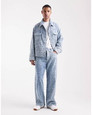 HUGO Hugo Co-ord Mason Hairy Loose baggy Fit Jeans - Blue