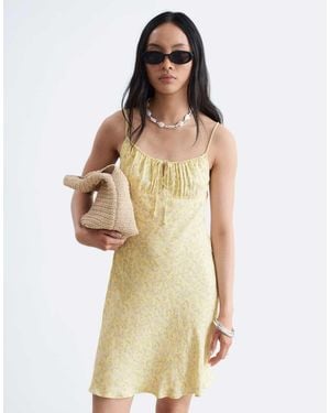 & Other Stories Floral Print Mini Dress - Natural
