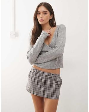 Monki Tailored Mini Skirt - Natural