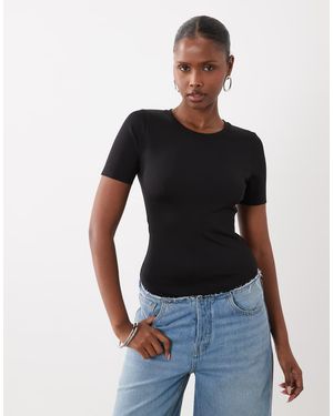 GOOD AMERICAN Body Moldeador Estilo Camiseta De - Negro