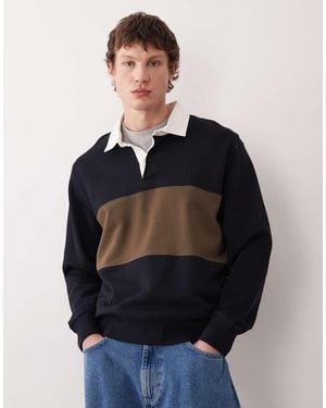 Mango Rugby Sweatshirt - Blauw