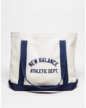 New Balance Bolso Tote Azul Marino De De -Blanco