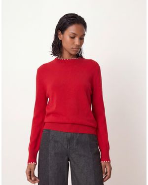 Threadbare Pull ras - Rouge