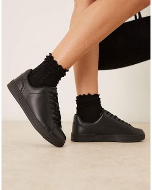 ASOS Delta Lace Up Sneakers - Black
