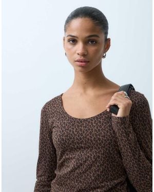 Gap Long Sleeve Close Knit Top - Grey