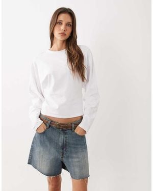 Cotton On Blair Batwing Long Sleeve Top - White