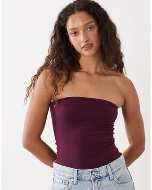 Cotton On Hold Me Longline Boob Tube - Purple