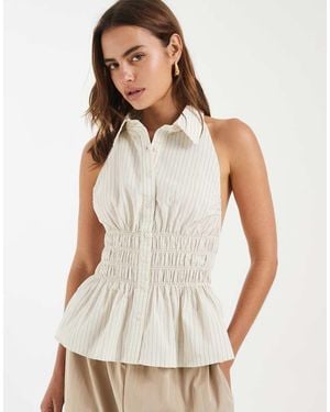 BRONZE SNAKE Kristal Top - White