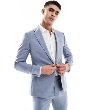 River Island Skinny Suit Jacket - Blue