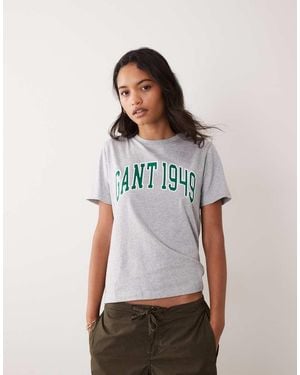 GANT Regular Fit Graphic Logo T-Shirt - White