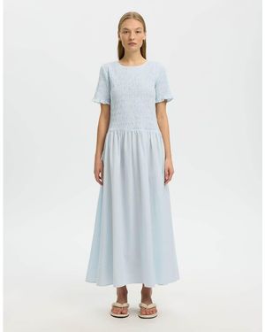 SELECTED Vestido Midi - Azul