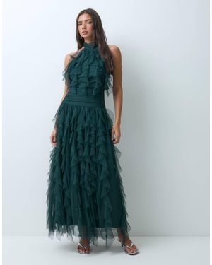 LACE & BEADS Abito Maxi - Verde