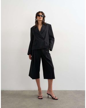 TOPSHOP Falda Pantalón Negra De Talle Bajo - Blanco