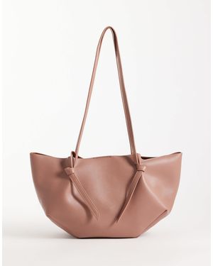 ASOS Mini Scoop Pinched Tote With Internal Pouch - Pink