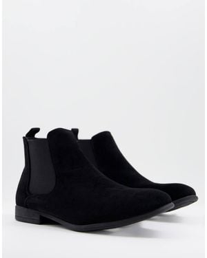 New Look Suede Chelsea Boots - Black