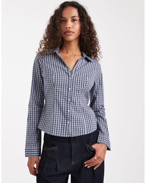 Hollister Y2K Long Sleeve Cinch Waist Shirt - Gray