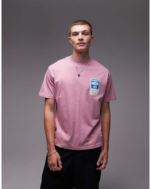 CAT WWR T-shirt With Chest Print - Pink