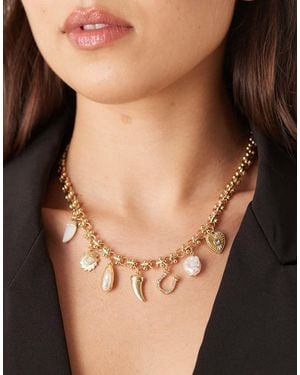 Accessorize Collana Dorata Con Ciondoli Western - Neutro