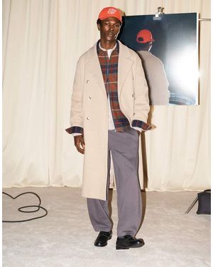 ASOS Abrigo Oversize Efecto Lana En Topo-Neutro