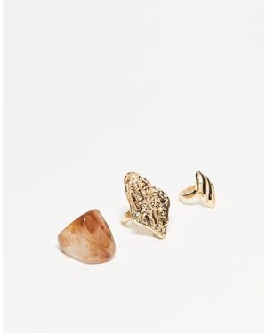 ALDO Tortoise Multi 3 Ring Set - White