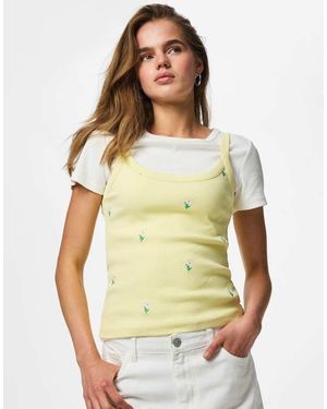 Pieces Top -Neutro - Amarillo