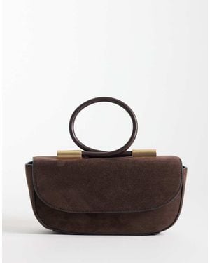 ASOS Loop Handle Clutch Purse - Brown