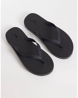ASOS – basic-zehenstegsandalen - Schwarz