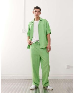Collusion Textured Woven Trousers - Green