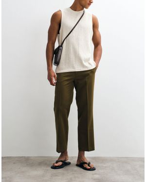 ASOS Smart Straight Cropped Pants - Natural