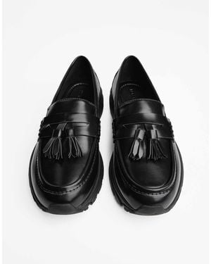 Bershka Mocassins à semelle style sport - Noir