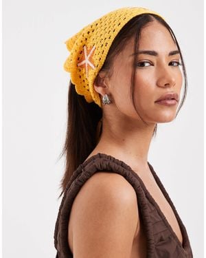 Pieces Crochet Starfish Headband - Yellow