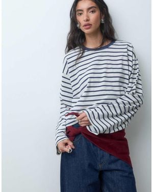Hollister Boxy Long Sleeve T-Shirt - Blue