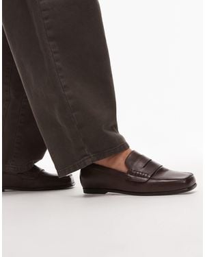 Bronx Colb-Y Square Toe Penny Loafer - Brown