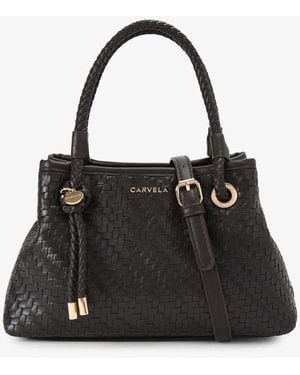 Carvela Kurt Geiger Antonia Weave Mini Shoulder Bag - Black