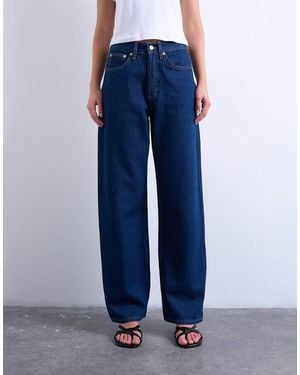 TOPSHOP Column Mid Rise Jean - Blue