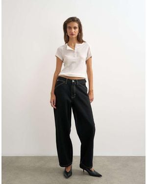 TOPSHOP Dillan baggy Dad Low Rise Jean - White