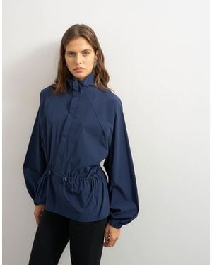 TOPSHOP High Neck Toggle Detail Jacket - Blue
