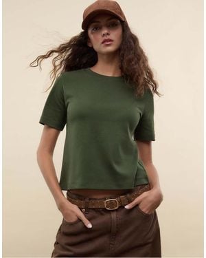 Stradivarius Belt With Gold Studs - Green