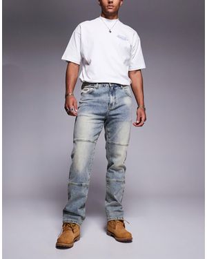 Faded Store – jeans mit geradem bein und mitteler waschung mit frontnaht - Grau
