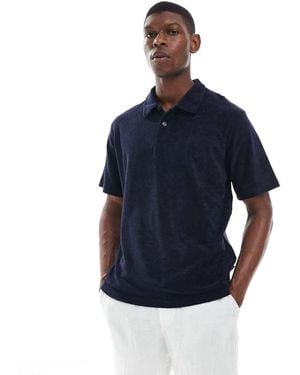 Jack & Jones Towelling Polo - Blue
