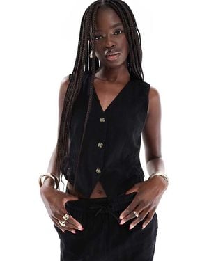 Vero Moda Tailored Waistcoat Co-ord - Black