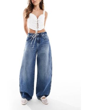 ONLY Taylor High Waist Barrel Jeans - Blue