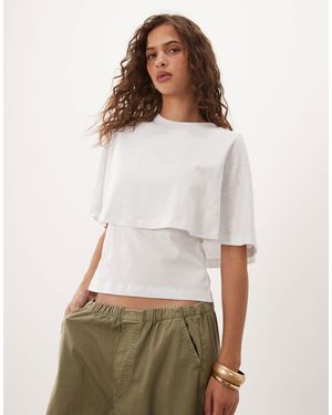 ASOS T-shirt-cape - Weiß
