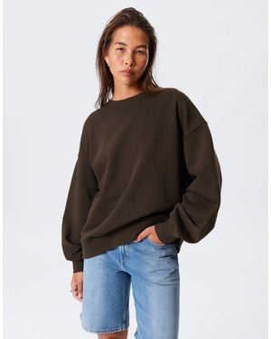 Weekday Sweat oversize - marron foncé